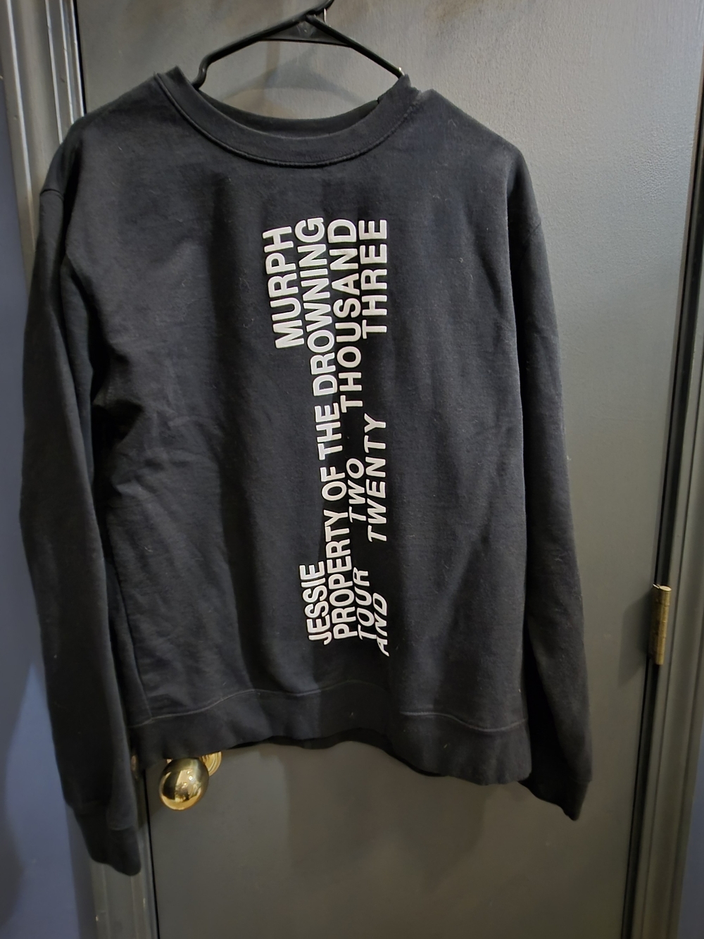 JESSIE MURPH Black Graphic Crewneck Sweater